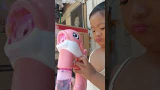 Bubbles time. 😄 #bubbles #cutebaby #summertime #trending #shorts  #playtime #BubbleMachine ☺️🥰