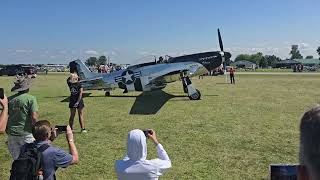 P51 Quick Silver startup and taxi Oshkosh 2024