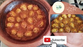 طاجين كرات السمك الأبيض ميرلا tajine de boulette de poisson