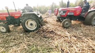 Swaraj 855 Fe  pulling by Mahindra Arjun 555 Di Stuck in Mud with Loaded Tolley of Sand