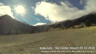 Kalavryta Skicenter Resort Timelapse -GoPro Hero3 Black Edition - Καλάβρυτα Χιονοδρομικό Κέντρο