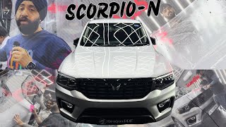 SCORPIO-N PPF✅INSTALLING DAMPING AND AMBIENT LIGHT | AUTO MUSIC EMPORIUM | DETAILING DEVILS MAYAPURI