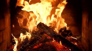 4K Realtime Fireplace   Relaxing Fire Burning Video   3 Hours   No Loop