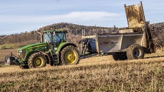 Rozmetání 2015 - John Deere & Fliegl ADS 120 + New Holland