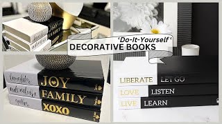 DOLLAR TREE Vinyl Paper DIYs || MODERN COFFEE TABLE BOOKS