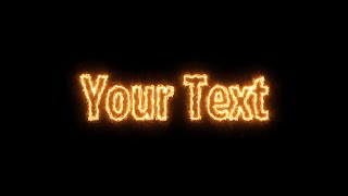 Fire Text Free Asset