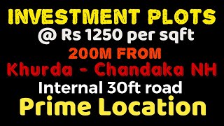 Investment plots for sale near NH | 200m from NH | Khurda Chandaka NH | 2000sqft plots @1250 persqft