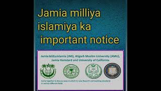 #JAMIYA milliya islamiya ka important notice||  jmi addmission 2024