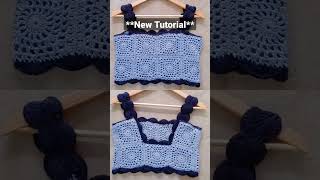 Quick and easy crochet blouse pattern. Releasing shortly. #grannysquare #crochetblouse