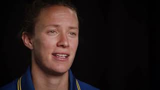 AFLW Derby - Emma Swanson talks about road safety