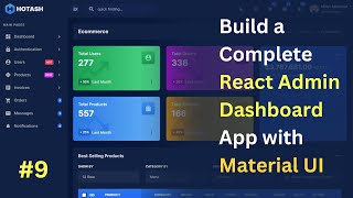 #9 Build a Complete React Admin Dashboard App | React, Material UI, Bootstrap 4, Light & Dark Mode 🔥