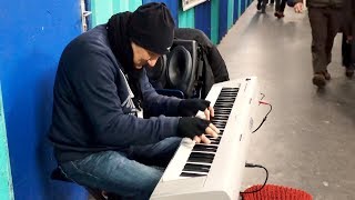 Jazz piano in the Paris Metro - street music