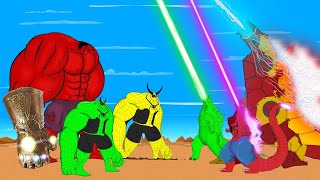 EVOLUTION of BIG SUPERMAN-HULK-VENOM vs GODZILLA ATOMIC BREATH [2023]