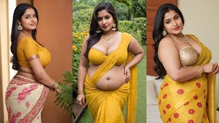 Curvy Plus Size Indian Woman in Saree | AI Model Lookbook #virtualinfluencer #virtualmodel