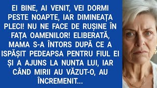 Ei bine, ai venit, vei dormi peste noapte, iar dimineața pleci! Nu ne face de rușine în fața...