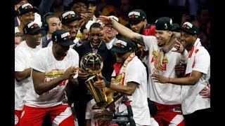 2019 NBA CHAMPIONS Toronto RAPTORS Trophy Presentation Ceremony After Game 6 Warriors vs Raptors