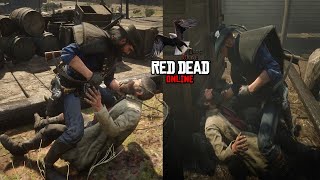 Red Dead Online - Non-player enemies knocked out