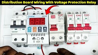 Distribution DB Box Wiring with Voltage protection relay and RCCB @TheElectricalGuy