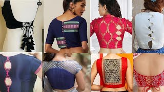 Latest Blouse Back Neck Designs | Trending Blouse Back Neck #blouse #blousedesign #blousebackneck