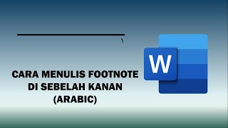 Tulis footnote di sebelah kanan (Arabic)