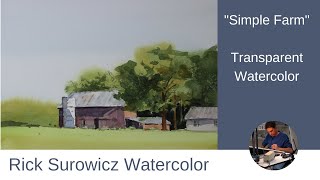 Watercolor Demo;  "Simple Farm"