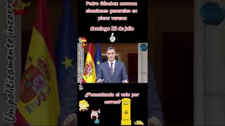 Pedro Sánchez convoca elecciones generales. #ÚltimaHora