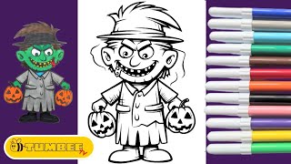 Coloring A Halloween Monster | Fun Coloring Pages