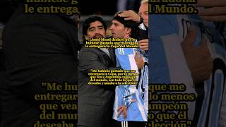 LIONEL MESSI RECORDÓ A MARADONA: "ME HUBIESE GUSTADO QUE ME ENTREGARA LA COPA"