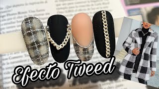 DISEÑOS DE UÑAS| EFECTO TEXTURA DE SUETER O ABRIGO O EFECTO TWEED 🧥