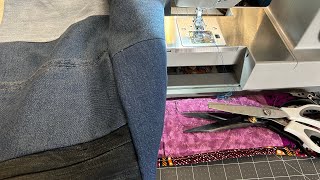 AMAZING GIANT DENIM QUILT | WHITE EGGPLANT HARVEST & CHAT 9/5/2024 💜💜💜 #art #sewingtutorial #diy