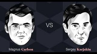 Magnus Carlsen  VS Sergey Karjakin  Por el campeonato del mundo.