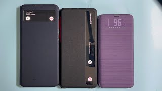 Case Book Incoming + Outgoing Call Hold Samsung Galaxy S9 / S21 Ultra / Note 10 Lite