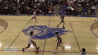 MPTV Sports, West Vs. Sanborn, Boys Basketball, 01/05/24