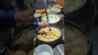 Cambodia first street food test : Rice balls with gravy #streetfood #food #foodie