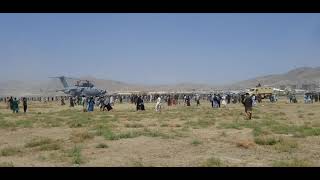 Kabul Afghanistan , Afghans try to flee at Kabul airport