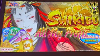 ★IT'S ALL MY PROFIT !!★SHIKIBU (KONAMI) & MIGHTY WOLF (MONEY CHARGE BOOST) (AGS) Slot☆栗スロ