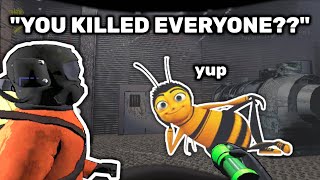 a BEE killed everyone in Lethal Company