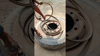 This is how you can open a damaged tire in a very short time. #shortvideo #car