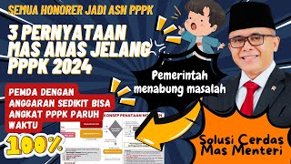 🔴SOLUSI CERDAS MAS MENTERI❗SEMUA PEMDA  ANGKAT SEMUA HONORER JADI PPPK ❓PARUH WAKTU JADI SOLUSI❗