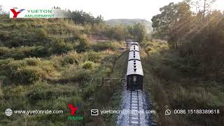 Sightseeing Track Train:Scenic luxury sightseeing track train.  悦童景区豪华观光轨道火车场景展示