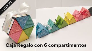 Tutorial: Caja Hexagonal DESPLEGABLE 🤯 con 6 compartimentos 🤩🎁