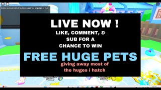 PET SIMULATOR 99  HATCHINGLIVESTREAM !! ( joins on )