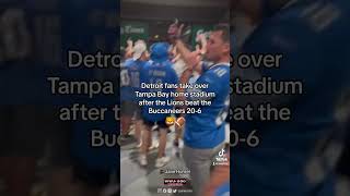 Detroit fans take over Tampa Bay home stadium after Lions victory