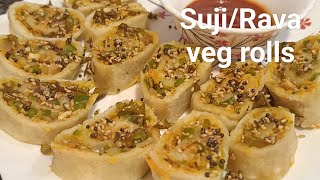 वेज सूजी रोल का स्वाद लाजवाब और हेल्दी तब क्यों खाएं मैदे से बना रोल | Veg Roll Recipe