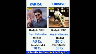 Varisu Vs Thunivu Movie Worldwide Collection Comparison #shorts #trending #varisu #thunivu #viral