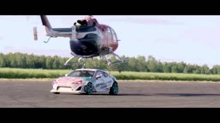 Toyota Drift GT86 takes on Felix Baumgartner’s stunt helicopter