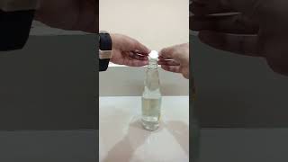 Water holding by paper. upside down water bottle trick | The action of atmospheric pressure. #shorts