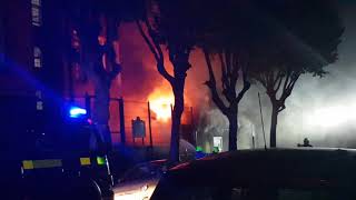 Massive fire in London | New City Primary School: Building damaged in substation fire