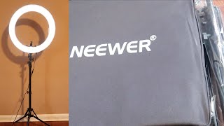 Unboxing Neewer Ring Light Kit: 18"/ 48 cm | set up and review