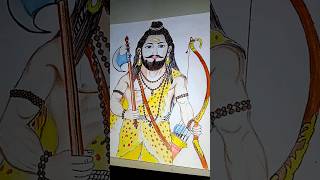 PART : 2 Bhagwan parshuram Drawing easy with pencil colors 😍#viral #parshuram #shorts #ytshorts #art